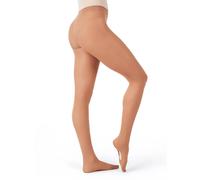 Capezio Women's Ultra Soft Self Knit Waistband Transition Tight, Dark Suntan, xx-Large