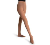 Capezio Women's Ultra Soft Transition Tight - Versatile Footed or Footless Design, Moisture Wicking, Seamless Comfort for Dancers and Active Wear, Small/Medium, Suntan