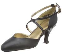 Capezio X-Strap Character Dance Shoes, Professional Dance Shoes With 2.5” Heel & Stylish Cross Strap Design, Modern Black Character Shoe For Professional & Trainee Dancers - Black, Size 8.5