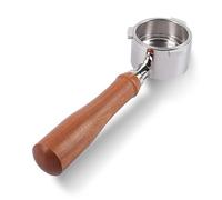 CAPFEI Bottomless Portafilter 51 mm for Delonghi Dedica EC680/EC685/EC885 with 3 Ears and Wooden Handle | Filter Basket 0.3 mm Pores