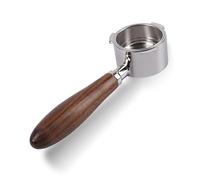 CAPFEI Bottomless Portafilter 51 mm for DeLonghi Dedica EC680/EC685/EC885 with 3 Ears, Filter Basket 0.3 mm Pores, Walnut Wood Handle