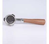 CAPFEI Bottomless Portafilter 51 mm for Kl SteelPresso Slim/Casabrews CM5418 with 3 Ears 4 mm Thick, T-Buckle Walnut Handle
