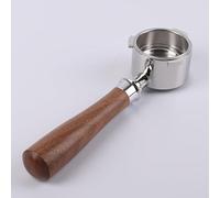 CAPFEI Bottomless Portafilter 51 mm Only Compatible with DeLonghi Dedica EC680/EC685/EC885 with 3 Ears, Filter Basket 0.3 mm Pores, Walnut Wood Handle