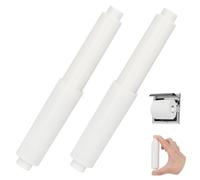 CAPHONT Toilet Paper Holder Roller, 2Pcs Plastic Spring Rod Replacement fits Extra Large Bathroom Tissue Rolls (White)