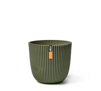 CAPI EUROPE - Planter Ball Groove 'made with' artificial grass green - 17x15 - Artificial grass green - Pot for indoor and outdoor use - Shatterproof - 100% recyclable - IGGG533