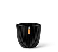 CAPI EUROPE - Planter Ball Groove 'made with' textile black - 13x12 - Textile black - Pot for indoor and outdoor use - Shatterproof - 100% recyclable - IGTB532
