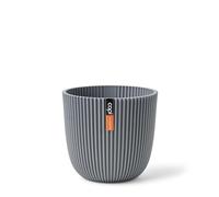 CAPI EUROPE - Planter Ball Groove 'made with' textile grey - 22x20 - Textile grey - Pot for indoor and outdoor use - Shatterproof - 100% recyclable - IGGY534