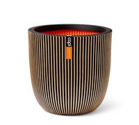 CAPI EUROPE - Planter ball Groove NL - 54x52 - Gold - Opening Ø46 - Pot for indoor and outdoor use - Shatterproof - 100% recyclable - KGVGB935