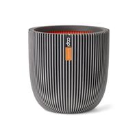 CAPI EUROPE - Planter ball Groove NL - 35x34 - Anthracite - Opening Ø29 - Pot for indoor and outdoor use - Shatterproof - 100% recyclable - KGVZ932