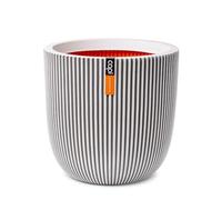 CAPI EUROPE - Planter ball Groove NL - 35x34 - Ivory - Opening Ø29 - Pot for indoor and outdoor use - Shatterproof - 100% recyclable - KGVI932