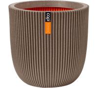Capi Planter Ball "Groove", 35 x 34 cm - taupe