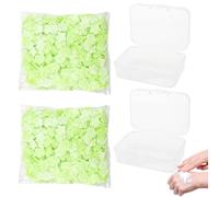 Capiant 2000 Sheets Jasmine Scented Paper Soap for Travel, Portable Hand Washing Sheets, Mini Fresh Petal Soap with 2 Storage Boxes (Green)