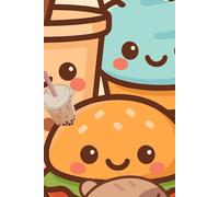 Capibara and donut filled pages. Food Kawaii cover, Cute Kids Diary & School Notebook for Girls (6x9, 120 Pages)