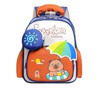 Capibara Backpack for Large School, Cute Aesthetics | Children's Bag for Travel, Snack Kindergarten Birthday Gift, Picnic, brown, Fare riferimento alla descrizione, Please refer to description