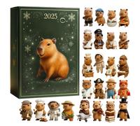 Capibara - Christmas Countdown Calendar, 24 Day Ornament Set | Festive Decorative for Capibara with 2D Hanging Pieces for Celebrations na