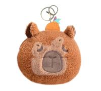 Capibara Coin Purse for Keychains - Capibara Coin Purse | Capybara Plush Casual Bag, Capibara Plush Animal Casual Bag, Strap with Wallet Pendant, Keepers, Orange, Fare riferimento alla descrizione