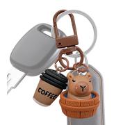Capibara Keychain - 0.79x0.79 Inch Funny Animal Design, Adorable Nature Representation, Car Key Organizer for Casual Outings, Personal Effects Quotid