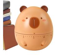 Capibara Mechanical Timer - 60 Minute Cartoon Tipless Countdown Timer | Design -Poly for Classroom, Kitchen, Homework and Office | Manual Ţimer, No Battery
