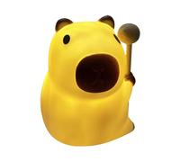 Capibara Night Light - Night Light for Children, Lightweight Silicone Cartoon Capybara Night Lamp | Soft for Sleeping Children Adults Sensory Toy Novelty Illumina Decorations
