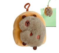 Capibara Plush Keychain, Capibara Change Purse | Plush Pendant Keychain with Drawstring Storage for Coins | Plush Animal Bag, Portable Bag for Christmas and Cum, B, Consulte la descripción, See