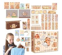 Capibara School Users, Animal Stationery Aesthetic Kit, Versatile Supplies to Write Versatile Supplies for Writing Daily Prints and Designed by Scrapbo with the of the