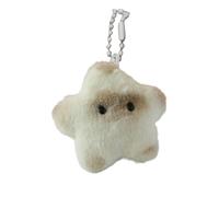 Capibara Star Keychain Plush, Capibara Star Keychain - Perfect Soft Star Plush Pendant for Women and Girls - Cute Kawaii Squeak Happy Star Plush Keychain for Keys, Bags, Students, Kids, Adults, b, 説明を