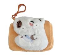 Capibara Wallet - Compact Purse with Small Things, Adorable Wallet in Capibara Design, Portable and Elegant Animal Purse, White, riferimento alla descrizione, See description