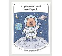 Capibaras Kawaii en el Espacio: Libro para Colorear: 50 adorables capibaras astronautas en divertidas aventuras espaciales para niños y amantes de los capibaras