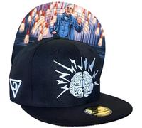Capiche [99+ Variations] Black and White Snapback Hat, Edison, Brain Smart Inventor, Brainpower, Light Bulb, Patriotic American, Thomas GE