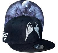Capiche [99+ Variations] Black Snapback Hat for Men, Grim Reaper SB, Wings Hat, Angels Baseball Death, Soul Cap, Gothic Style Graveyard Artwork