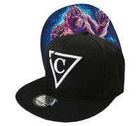 Capiche [99+ Variations] Black Snapback Hats for Men, The Grizzly Bear, Cool Hat, Forest Wildlife Baseball Cap, Gorras, Flat Bill, Strong Full Black, White Logo, Classic Gift Him