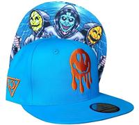 Capiche [99+ Variations] Blue Snapback Hat for Men, Smiley Gang, Face Hat, Graphic Hats Face, Emoji Baseball Cap, Scary Artwork, Folklore, Masks