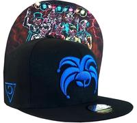 Capiche [99+ Variations] Clown Hat, Party, Black and Blue Snapback Hat for Men, with Horror Artwork, Scary Clowns, Balloons, Circus Front Logo, Crazy Baseball Cap