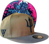 Capiche [99+ Variations] Dark Green Snapback Hat for Men, Minotaur, Ancient Greek Baseball Cap in Olive, Asterion, Labyrinth, Minotaurus, Full Cap, Bull Hat, Creature