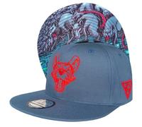Capiche [99+ Variations] Gray Snapback Hat for Men, Rats, Gray Baseball Cap with Red Rat Design, Pests, Classic Fashional Hat, Mice, Trash, Black
