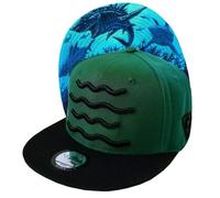 Capiche [99+ Variations] Green Snapback Hat for Men, The Shark, Dark Baseball Cap, Deep Sea, Ocean, Dangerous Animal Hat, Tattoo Artwork, Surfing Gorra Flat Bill, Unisex, Gifts Men