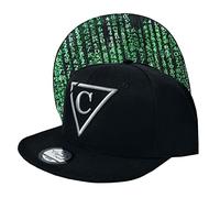 Capiche [99+ Variations] Hacker Hat, Black Snapback Hat for Men, Matrix, Baseball Cap Flat Bill, Green Digits, Binary Code