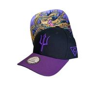 Capiche [99+ Variations] Kids Baseball Hat, Hydra Curved, Black and Purple Cap with Serpent Artwork, Boy for Son, Birthday Present, Trident