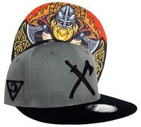 Capiche [99+ Variations] Kids Baseball Hat, The Viking, Gray Vikings Kid Cool Hats for Boys, Sun Warrior LARP, Gift Son, Birthday Child 6-9, 10-12