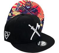 Capiche [99+ Variations] Samurai Hat for Men, Skull Cap, Black and White Snapback, Japanese, Warrior, Cool Baseball Hats, Oriental, Tattoo Artwork, Grahpic Hats Anime