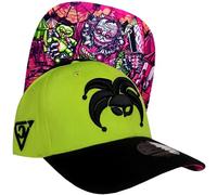 Capiche [99+ VARIATIONS] Snapback Cap - Hair - Baseball - Unisex - Adult - With Visor - Cap - [CLOWN] - Carnival Clown Curved - Green - Alarming