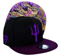 Capiche [99+ Variations] Snapback Cap, Hydra, Black and Purple Baseball Hat, Zilla, Serpentine Water Monster, Greek Mythology, Roman, LEMA, Underworld, Tattoo Art, Greece