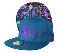 Capiche [99+ Variations] Tesla Hat, Blue Snapback Hat with Purple Brain Logo, Electricity Design, Nikola Tesla, Gift for Electrician