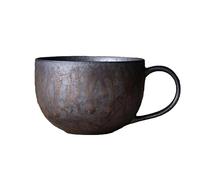 CAPIJIONG 5.07oz Ceramic Coffee Mug Set - Scandinavian Mugs Creative Retro Mugs Gilt Couple Mugs-Gilded Coffee cup-101-200ml