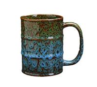 CAPIJIONG 600ml/20.3oz Kiln change oil barrel, large capacity ceramic Mug, creative Coffee cup for office home-water generating wood-600ml