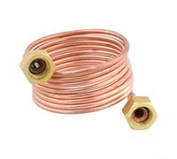 Capillary Tube 3mm Flexible Copper Coil for Refrigerator and Air Conditioner Cooling Systems, Brass Capillary Line HVAC Replacement Component, Freezer Repair(1.5M)