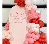 Capiont A Berry Sweet Baby Girl is on The Way Decal-Baby Shower Party Decorations,Berry Sweet Fruit Themed Children's First Birthday Party Supplies (red A Berry Sweet Baby)