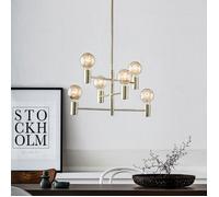 Capital 6 Arm Ceiling Pendant Light - Polished Brass