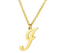 Capital A To Z Stainless Steel Necklace With English Letters Melon Button Men And Women Necklace (I, One Size)