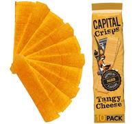 Capital Crisps Paris Tangy Cheese Pack of 10 x 75g - Elongated Crisps. Multipack Crisps, Vegetarian Snacks, Healthy Snack